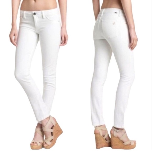 White DL1961 "Angel" Skinny Ankle Mid-Rise Denim Jeans [Size 29] - Picture 1 of 4